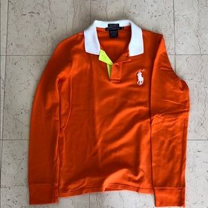 Polo Ralph Lauren orange long sleeve golf shirt